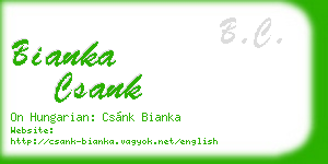 bianka csank business card